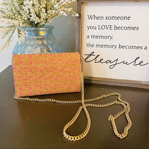 NWT Cork and Pink Crossbody Clutch - Picture 6 of 9